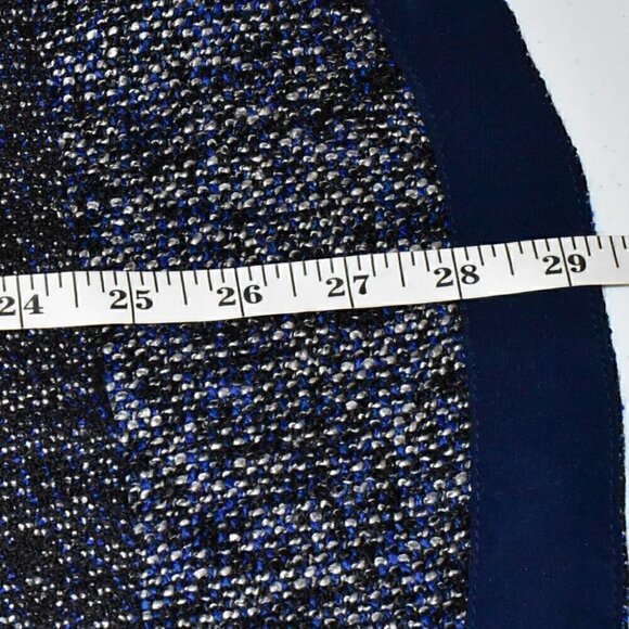 Anthropologie RO & De Audrey Tweed Trumpet Skirt High Low Navy Size S - Picture 5 of 11